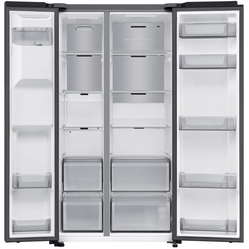 Samsung RS70F66KBFEF Ameri&amp;scaron;ki hladilnik z vodo, No Frost+, Premium Black Steel Slike
