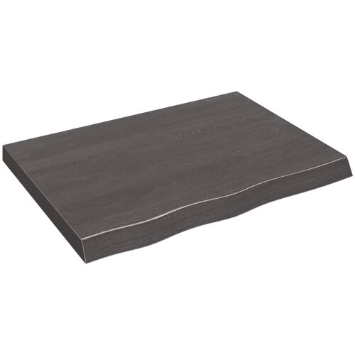 VidaXL Zidna polica tamnosiva 80 x 60 x 6 cm od obrađene hrastovine Slike