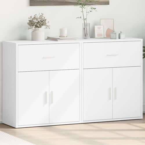 VidaXL Komoda 2 kom bijela 60 x 31 x 70 cm od konstruiranog drva Slike
