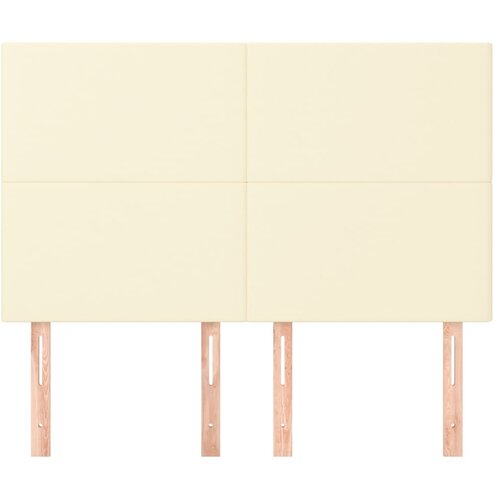  Uzglavlje krem boje 144x5x118/128 cm umjetna koža Slike