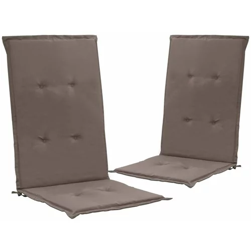  Jastuci za vrtne stolice 2 kom smeđesivi 120x50x3 cm od tkanine