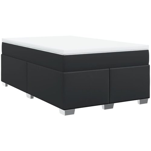 vidaXL Box spring postelja z vzmetnico črna 120x190 cm umetno usnje, (21310229) Cene