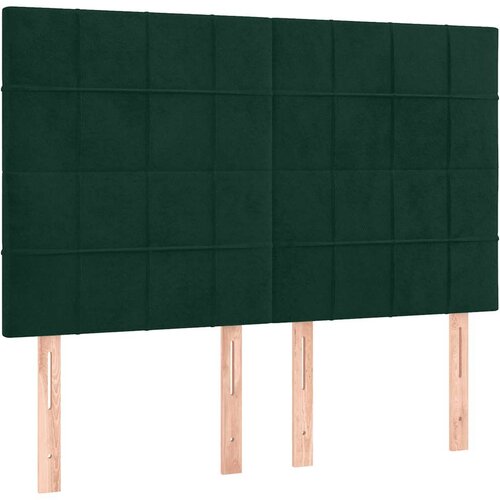  box spring s madracem LED tamnozeleni 140x190 cm bar&amp;scaron;un Slike