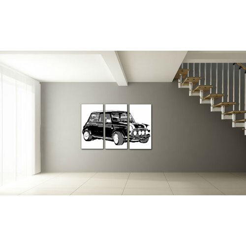  Ručno slikane slike na platnu na platnu POP Art MINI COOPER 3-dijelna () Slike