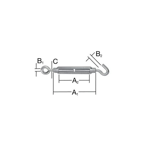 VORMANN Zatezač NIRO M6x90 kuka/karika do 10/10mm RF