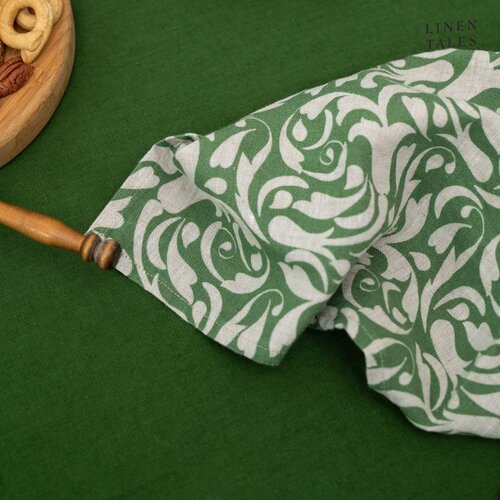 Linen Tales Lanena kuhinjska krpa 45x65 cm Evergreen Damask &amp;ndash; Slike