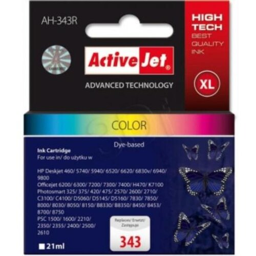 Activejet komplet barvnih črnil HP C8766EE 343 AH-343R Slike
