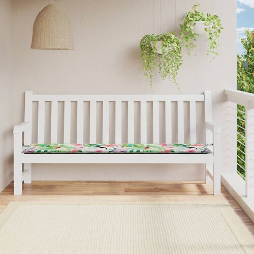 VidaXL Blazina za vrtno klop večbarvna 200x50x3 cm tkanina Slike