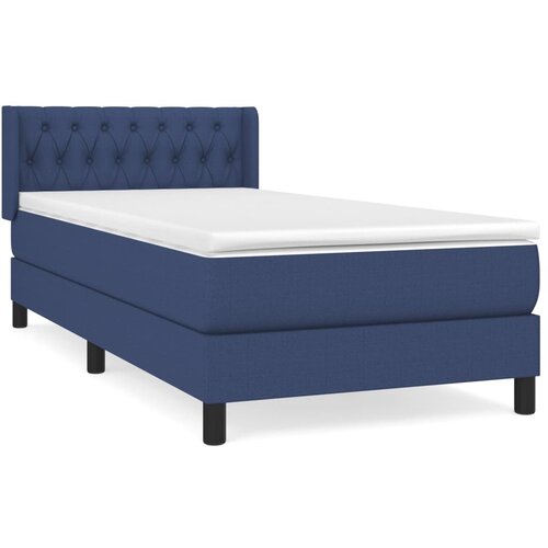 Maison Chic Box spring postelja - Vzmetna postelja z vzmetnico modra 90x200 cm blago SL7407, (21886696) Slike