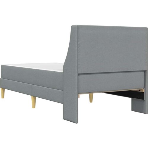  Okvir kreveta s madracem Svijetlo siva 90 x 200 cm tkanina - Svjetlosiva 90 x 200 cm Slike