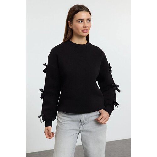 TRENDYOLMILLA ženski duks Twoaw25Sw00249, Crna-Crna Cene