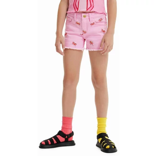 Desigual Otroške kratke hlače roza barva