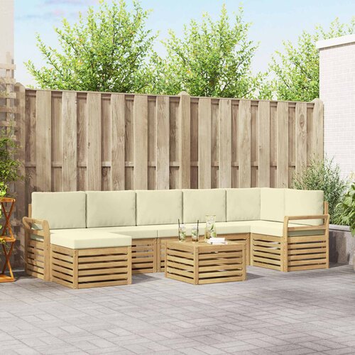  Set vanjskih sofa 8 kom. Bijela i krem Poliester Cene