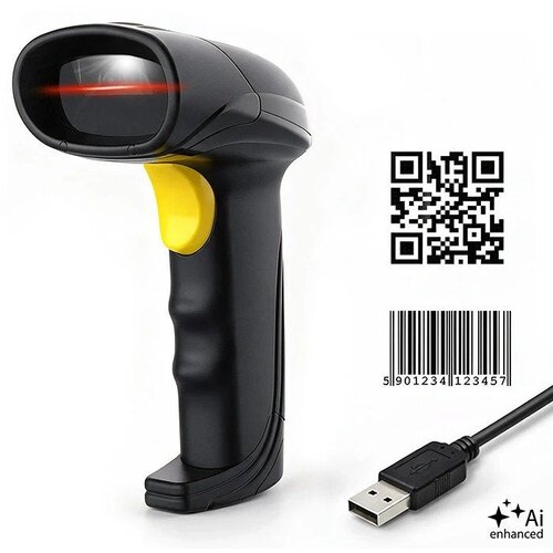 Qoltec 52753 &amp;ndash; Brezžični bralnik črtnih kod 1D/2D in QR kod s postajo za polnjenje, USB, Bluetooth Slike