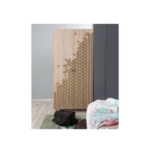 Hanah home Ormar Stil 90x192x52cm Hrast Slike