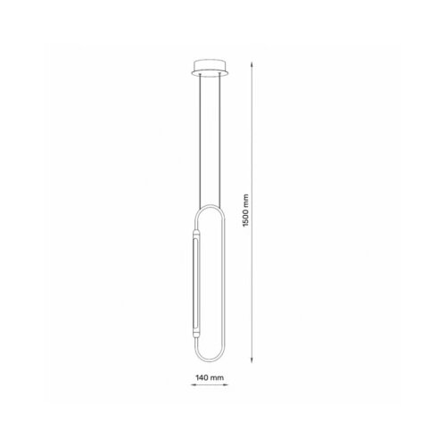 Solea 46 VISILICA 8W 3000K CRNA Slike