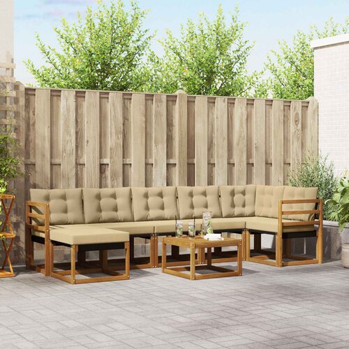  Set vanjskih sofa 8 kom. Prirodna i bež Cene