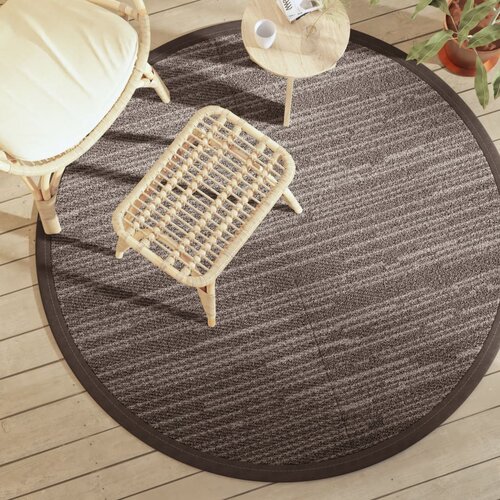 vidaXL Zunanja preproga rjava Ø160 cm PP Cene
