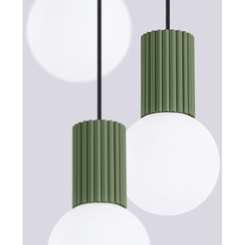 Sollux SL.1725 - visilica na sajli halo 3xG9/8W/230V, prečnik 25 cm, zelene boje Slike