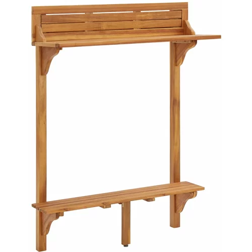 Balkonski barski stol 90x37x122,5 cm masivno bagremovo drvo