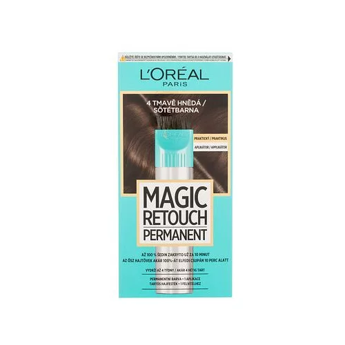 L´Oréal Paris Magic Retouch Permanent boja za kosu za obojenu kosu 18 ml nijansa 4 Dark Brown oštećena kutija