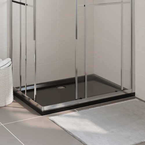  Pravokutna ABS tu&scaron;-kada crna 80 x 120 cm Cijene