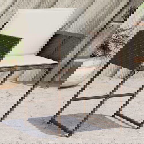 vidaXL Vrtni stoli z blazinami 4 kosi rjav poli ratan Cene