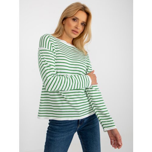 RUE PARIS Sweater-LC-SW-6006.22-white-green Slike