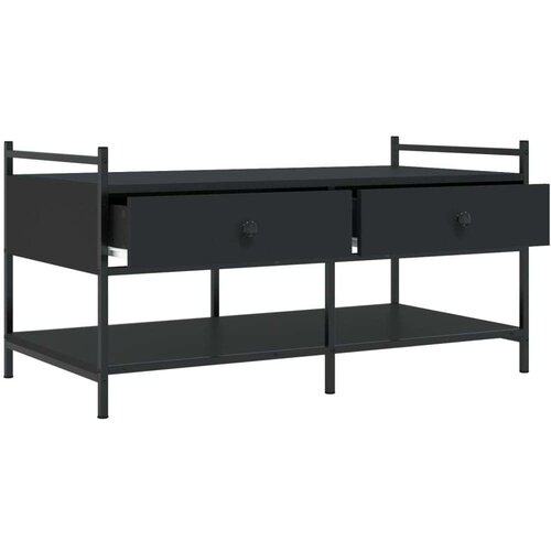  Stolić za kavu crni 99x50x50 cm od konstruiranog drva Slike