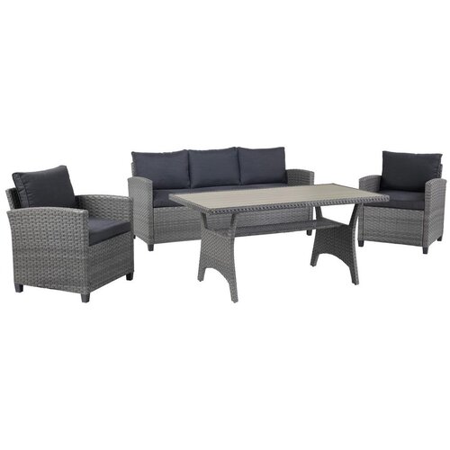 Modern Living Lounge Garnitura Lisabon, Siva, Rjava, 4-Delni Set Cene