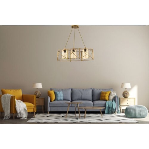 Opviq Dratrio Glass - Gold, Yellow GoldYellow Chandelier Slike