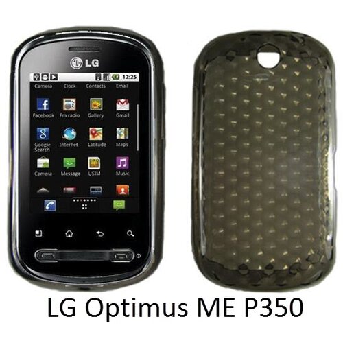  Gumijasti / gel etui Diamond za LG Optimus Me P350 - črni Cene