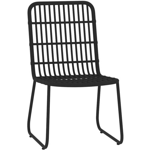 5-dijelni vrtni blagovaonski set crni Crna Dužina stola 80 cm Slike