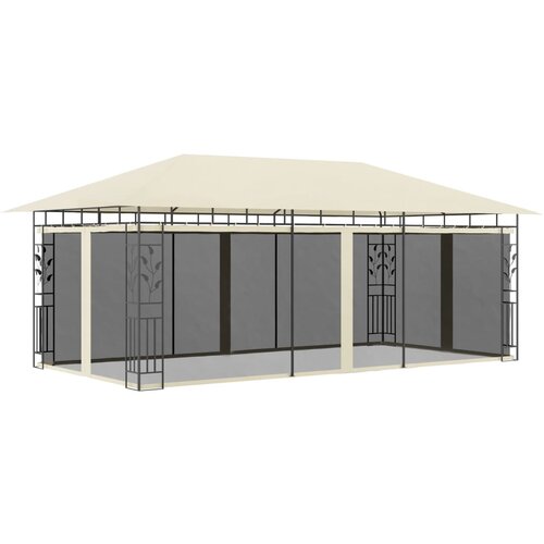 vidaXL Paviljon z mrežo proti komarjem 6x3x2,73 m krem Cene