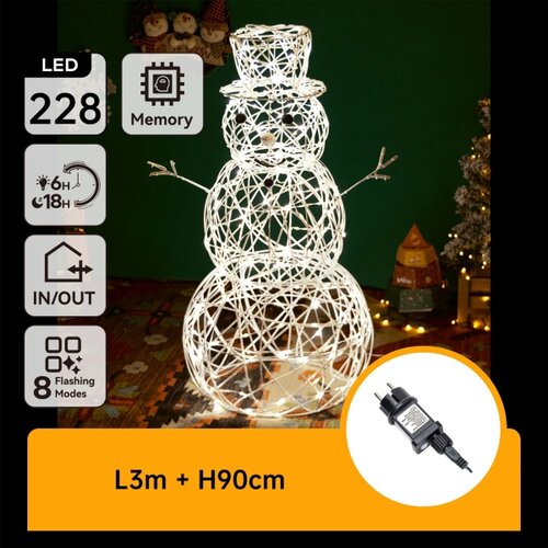  Brilagi- LED spolja&amp;scaron;nja božićna dekoracija LED/3,6W/31/230V 2700K 90cm IP44 snegović Slike