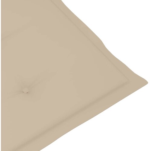  Sklopive stolice 6 kom s jastucima od punog bagremovog drveta Bež 120 x 50 x 3 cm Slike