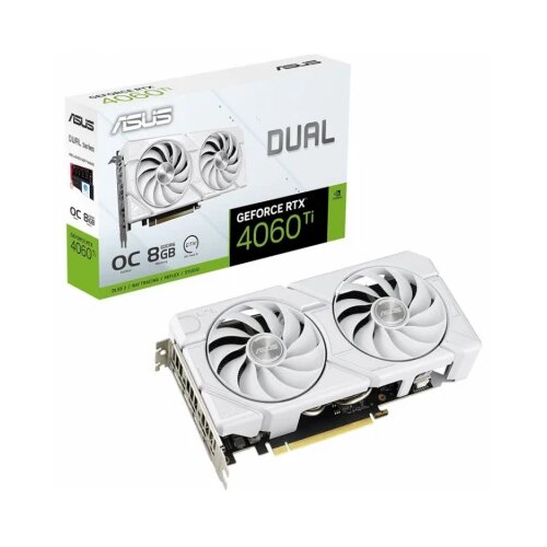 Asus svga pcie DUAL-RTX4060TI-O8G-EVO white GDDR6 8GB 128bit Cene