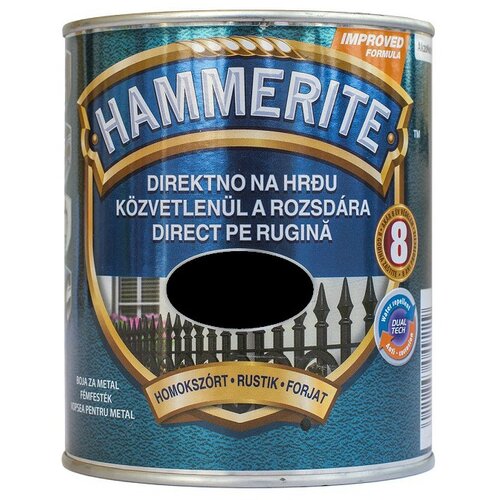 HAMMERITE 3u1 Rustilk boja za metal 0,75l, Crni Cene