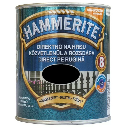 HAMMERITE Lak za kovino Hammerite Rustik (črn, 750 m)