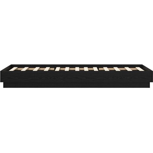  Okvir kreveta za pod Crni hrast 80 x 200 cm Konstruirano drvo Slike