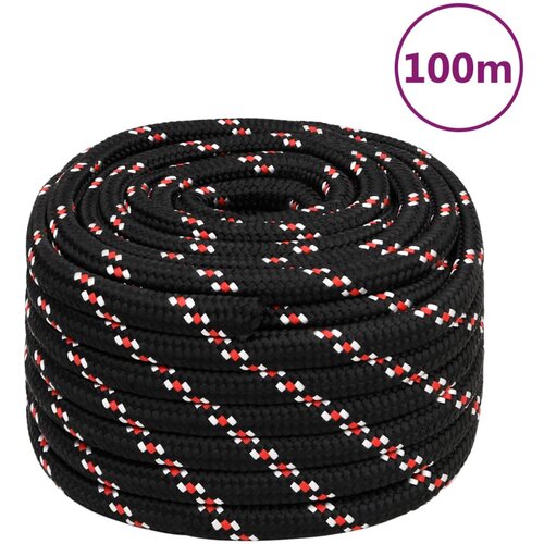 vidaXL Vrv za čoln črna 20 mm 100 m polipropilen Cene