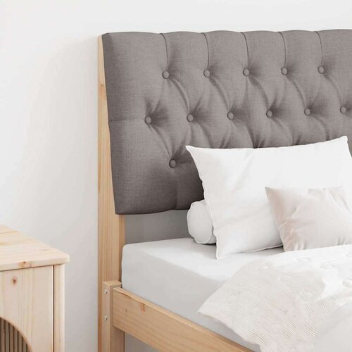 vidaXL tapecirano vzglavje taupe 80 cm masivno borovo les Cene