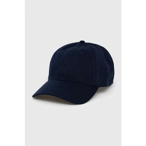 Lacoste Bombažna bejzbolska kapa mornarsko modra barva