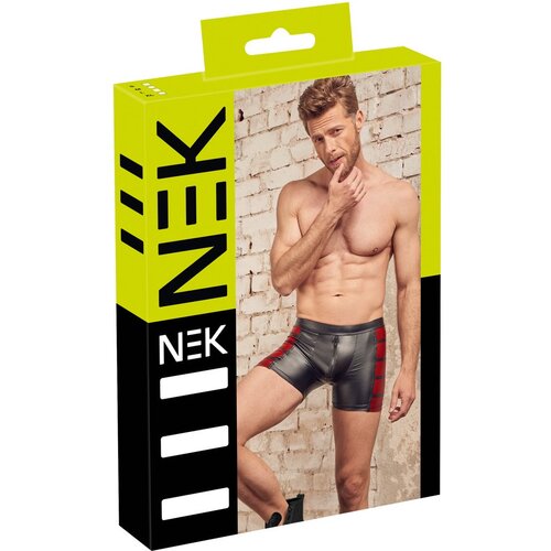 NEK - bokserice s crvenim rubovima (crne) - M Cijene