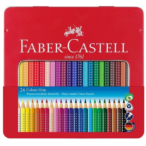 Faber-Castell Bojice trokutastog profila, u metalnoj kutiji, 24 kom - Cene