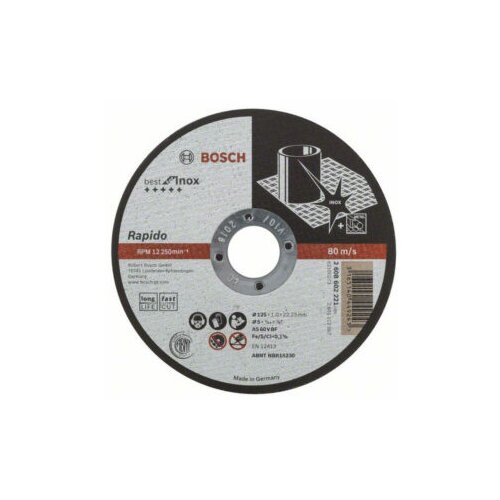 Bosch rezna ploča ravna 125 x 22,23 x 1,0 mm Best for Inox &#8211; Rapido Long Life 2608602221 Cene