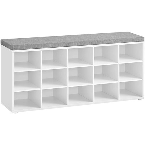 Vasagle kućni kaput za cipele s mekanom podstavom 30 x 105 x 48 cm, bijela Cijene