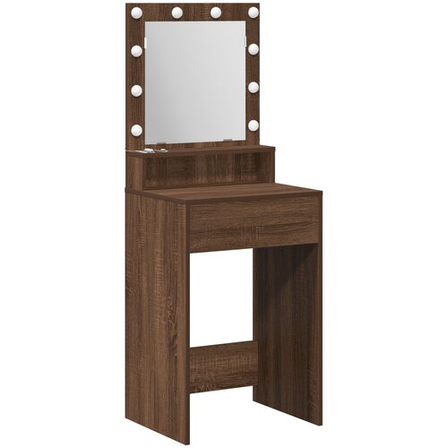 vidaXL Smeđi hrast Konstruirano drvo 50 x 41 x 135 cm Ogledalo Cene