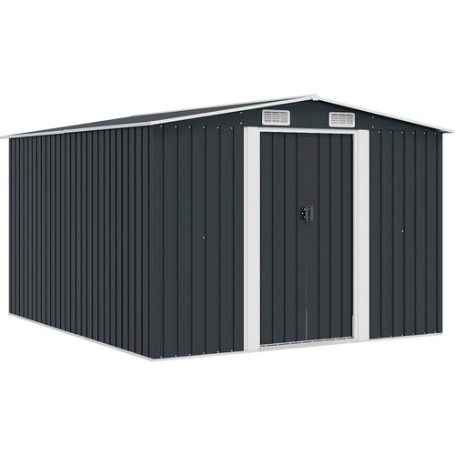 vidaXL Vrtno spremište 257 x 298 x 178 cm metalno antracit Cene