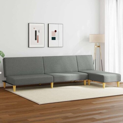  2-dijelni set sofa tamnosivi od tkanine Cijene